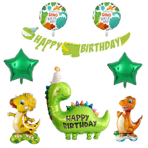 Geburtstag Girlande Dino Deko Kindergeburtstag Jungen Geburtstagsdeko Dinosaurier Mädchen von Ohighing