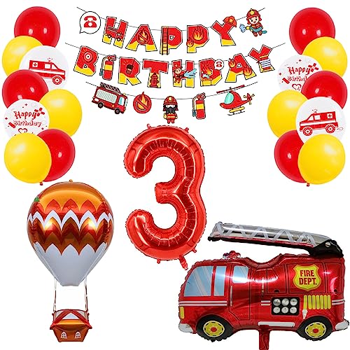 Geburtstagsdeko Junge 3 Jahre Feuerwehrmann Kindergeburtstag Junge Feuerwehrauto Kinder 3 Jahre Feuerwehr Geburtstag deko Junge Deko Geburtstagsdeko Junge 3 Jahre Feuerwehrmann Kindergeburtstag Junge Feuerwehrauto Kinder 3 Jahre Feuerwehr Geburtstag deko Junge Deko von Ohighing