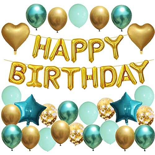 Ohighing Geburtstagsdeko Gold Grün Mädchen Happy Birthday Girlande Geburtstag Deko Frau Kindergeburtstag Partydeko Ohighing Geburtstagsdeko Gold Grün Mädchen Happy Birthday Girlande Geburtstag Deko Frau Kindergeburtstag Partydeko von Ohighing