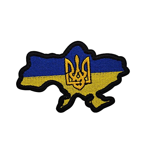 Ohrong Ukraine Flagge Aufnäher bestickt UKR Landwappen Abzeichen Ukrainische Nationalflaggen Taktische Armband Embleme für DIY Rucksäcke Kleidung Hut Team Militär Uniform, Farbe 4 von Ohrong