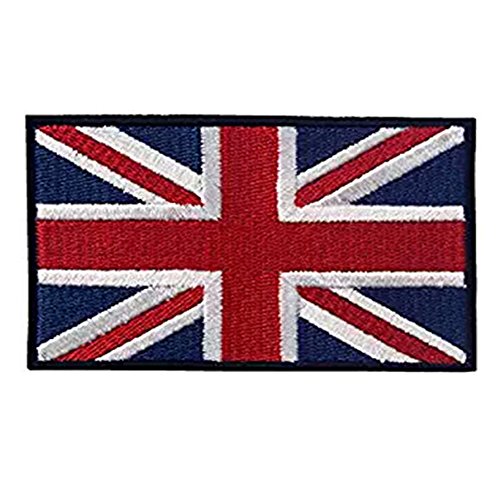 Britischer Union Jack gestickte Applique England-Flagge Großbritannien fürs Nähen auf Flecken/Risse Union Jack britische Flaggen-Abzeichen für einheitliche Kleidung Jacke von TOPPATCH