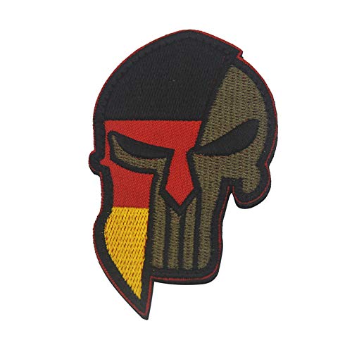 Bundesflagge Deutschland Nationalflagge Deutschland Nationalpatch Punisher bestickt Spartan Taktische Morale Rucksack Badges Armband Emblem Aufnäher Airsoft Aufkleber mit Klettverschluss von TOPPATCH