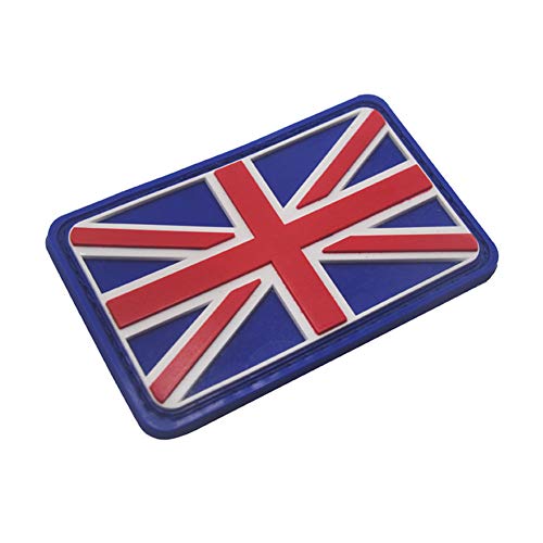 Ohrong 3D Union Jack Großbritannien England Flagge Taktischer Moral Patch PVC Gummi Abzeichen Armband Emblem Applikation für Militärmützen Hemden Rucksack EDC Taschen (blau) von Ohrong