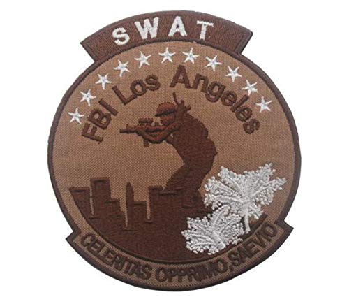 Ohrong Aufnäher, Motiv: US-amerikanischer SWAT FBI Los Angeles, bestickt, taktischer Aufnäher, Cosplay, Paintball, Morale von Ohrong