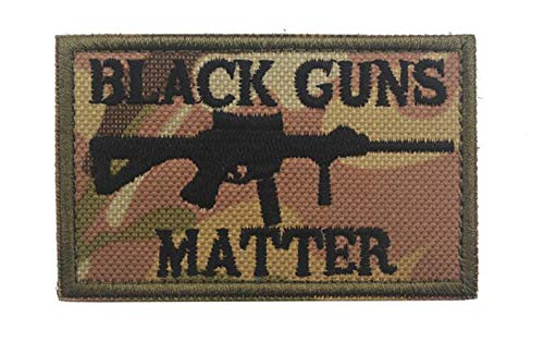 Ohrong Black Guns Matter bestickter taktischer Aufnäher, Armband Abzeichen Morale Emblem Applikation (Camo) von Ohrong