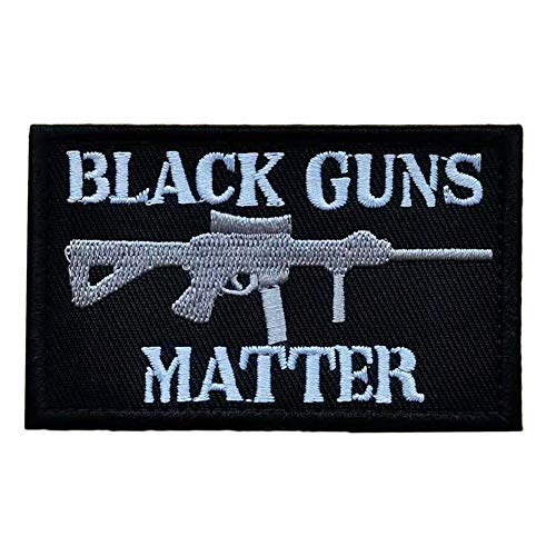 Ohrong Black Guns Matter bestickter taktischer Moral Patch Armband Abzeichen Emblem Applikation (schwarz) von Ohrong