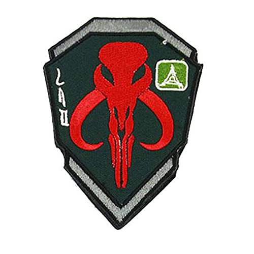 Ohrong Bounty Hunter bestickte taktische Patches, Mandalorian Boba Fett Morale Abzeichen Armband Emblem Applikation (rot) von Ohrong