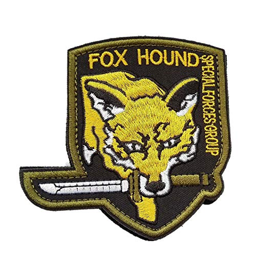 Ohrong Fox Hound Stickerei Taktische Morale Patch Metal Gear Special Force Gruppe Armband Emblem Insignia Airsoft Paintball mit Haken & Schlaufe von TOPPATCH