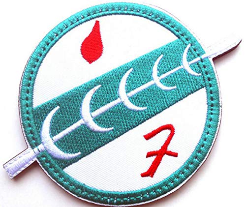 Ohrong Mandalorianisches Wappen, Boba Fett Siegel, bestickt, taktisches Abzeichen, Emblem Morale Applique mit Klettverschluss von Ohrong