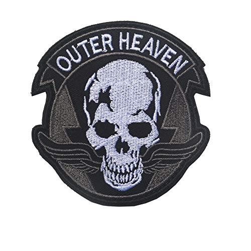 Ohrong Metal Gear Solid Outer Heaven bestickte Aufnäher The Phantom Pain MGS Armband Abzeichen Emblem Morale Applique (grau) von Ohrong