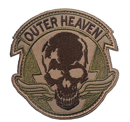 Ohrong Metal Gear Solid Outer Heaven bestickter Aufnäher Morale The Phantom Pain MGS Armband Abzeichen Emblem Applikation (braun) von Ohrong