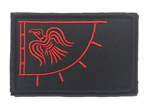 Ohrong Wikingerflagge, bestickter Aufnäher, Rabe, Banner, Abzeichen, Armband, Moral, Emblem von Ohrong