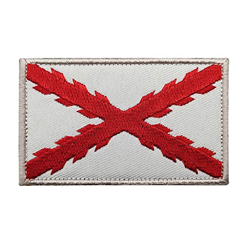 Spanien Tercio Morados Viejos Flagge, Patch spanische SWAT Tactical Military Army Moral Badge Armband Emblem (weiß) von Ohrong