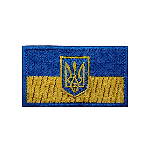 Ohrong Ukraine Flag Patches Embroidered UKR Country Coat of Arms Badge Ukrainische National Flags Tactical Armband Embleme for DIY Backpacks Hut Team Military Uniform von Ohrong