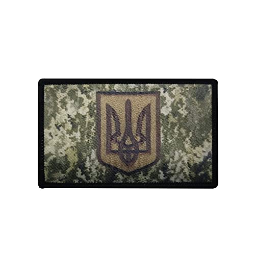 Ukraine Flagge Patches UKR Land Abzeichen Ukrainische Nationalflaggen mit Dreizack Gold Trim Schildform Taktische Armband DIY Uniform Embleme von Ohrong