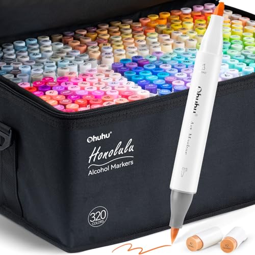 Ohuhu Marker Stifte Set, Pinsel Marker Stift Doppelseitige Farbspitz Chisel Alkoholmarker für Comics Manga Pinsel Tip zum Skizzieren Kalligraphieren Zeichnen, Honolulu Series Ohuhu Marker Stifte Set, Pinsel Marker Stift Doppelseitige Farbspitz Chisel Alkoholmarker für Comics Manga Pinsel Tip zum Skizzieren Kalligraphieren Zeichnen, Honolulu Series von Ohuhu