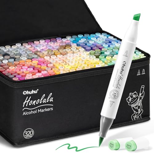 Ohuhu Marker Stifte Set, Pinsel Marker Stift Doppelseitige Farbspitz Chisel Alkoholmarker für Comics Manga Pinsel Tip zum Skizzieren Kalligraphieren Zeichnen, Honolulu Series Ohuhu Marker Stifte Set, Pinsel Marker Stift Doppelseitige Farbspitz Chisel Alkoholmarker für Comics Manga Pinsel Tip zum Skizzieren Kalligraphieren Zeichnen, Honolulu Series von Ohuhu