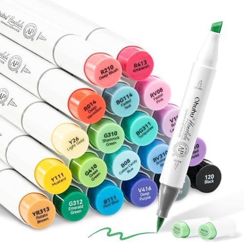 Ohuhu Marker Stifte Set, Pinsel Marker Stift Doppelseitige Farbspitz Chisel Alkoholmarker für Comics Manga Pinsel Tip zum Skizzieren Kalligraphieren Zeichnen, Honolulu Series Ohuhu Marker Stifte Set, Pinsel Marker Stift Doppelseitige Farbspitz Chisel Alkoholmarker für Comics Manga Pinsel Tip zum Skizzieren Kalligraphieren Zeichnen, Honolulu Series von Ohuhu
