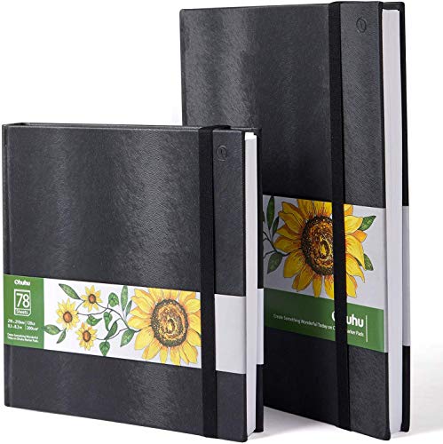 Ohuhu Skizzenbuch 2 Stück, 200 g/m², Hochformat, Zeichenblock, Großes Glatte Zeichenpapier für Profis und Kinder, Hardcover Skizzenbuch für Zeichnungen und Skizzen 21x21cm & 21x29,7cm Ohuhu Skizzenbuch 2 Stück, 200 g/m², Hochformat, Zeichenblock, Großes Glatte Zeichenpapier für Profis und Kinder, Hardcover Skizzenbuch für Zeichnungen und Skizzen 21x21cm & 21x29,7cm von Ohuhu