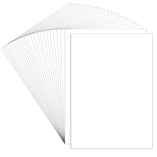 50 Blatt Ohuhu Kartonpapier A4, 300g/m² Weiß Kartenpapier, DIN A4 Druckerpapier, Blanko Karten für Basteln, Selbstgestalten, Fotokarton und Visitenkarten von Ohuhu
