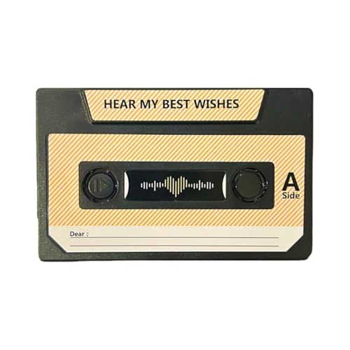 Ohulelks DIY 30-Sekunden-Aufnahme-Sprachband - Bespielbare Kassette für Hochzeits- und Geburtstagseinladungskarten, Schwarz Ohulelks DIY 30-Sekunden-Aufnahme-Sprachband - Bespielbare Kassette für Hochzeits- und Geburtstagseinladungskarten, Schwarz von Ohulelks