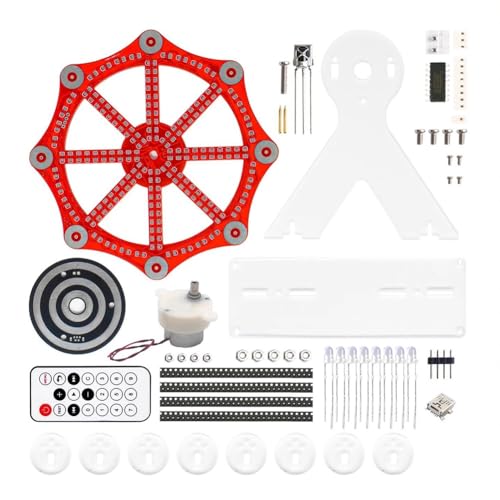 Ohulelks DIY Elektronisches Kit LED Rotierendes Wolkenkratzerrad Blinken Löten Projekt Praxis Kit 10 Arten Blinkmodus Fernbedienung Ohulelks DIY Elektronisches Kit LED Rotierendes Wolkenkratzerrad Blinken Löten Projekt Praxis Kit 10 Arten Blinkmodus Fernbedienung von Ohulelks