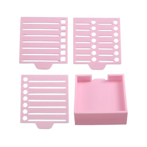 Ohulelks Haftnotiz-Schablone, Kompatibel mit Post Notes, 3x3 Haftnotizblock-Basis mit 2 Schablonen im Lieferumfang Enthalten, Notizblock-Organizer, Rosa von Ohulelks
