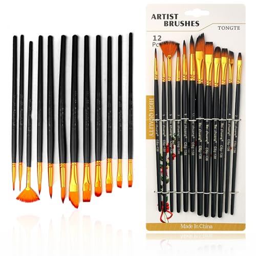 Oiieco12 Stück Aquarellpinsel Künstlerpinsel,12 Stück Schminkpinsel Set,Pinsel Set,Pinsel Borstenpinsel Pinselset Ausschreibung Haarpinsel Set,für Anfänger Künstler Erwachsene Kinder Oiieco12 Stück Aquarellpinsel Künstlerpinsel,12 Stück Schminkpinsel Set,Pinsel Set,Pinsel Borstenpinsel Pinselset Ausschreibung Haarpinsel Set,für Anfänger Künstler Erwachsene Kinder von Oiieco