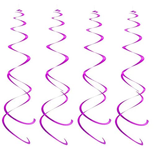 Oikabio Hängedekorationen mit Spirale, Deckendekorationen für Partys, Party-Dekoration, Geburtstagsdekoration, hängende Spirale aus PVC (Violett) von Oikabio