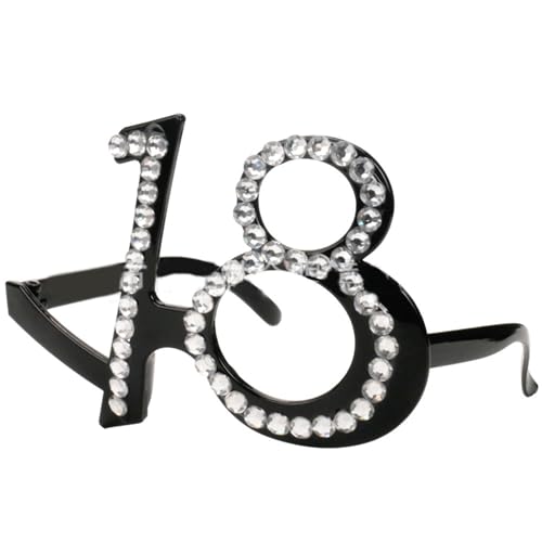 Kristall-Brille mit Zahlen-Kristallrahmen, Party-Brille für Kinder, Erwachsene, Geburtstag, Weihnachten, Party, Verkleidung, Party, Brille für Erwachsene, Partybrille für Kinder, Partybrille mit Kristall-Brille mit Zahlen-Kristallrahmen, Party-Brille für Kinder, Erwachsene, Geburtstag, Weihnachten, Party, Verkleidung, Party, Brille für Erwachsene, Partybrille für Kinder, Partybrille mit von Oilmal