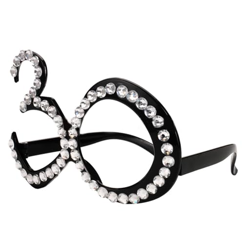 Kristall-Brille mit Zahlen-Kristallrahmen, Party-Brille für Kinder, Erwachsene, Geburtstag, Weihnachten, Party, Verkleidung, Party, Brille für Erwachsene, Partybrille für Kinder, Partybrille mit Kristall-Brille mit Zahlen-Kristallrahmen, Party-Brille für Kinder, Erwachsene, Geburtstag, Weihnachten, Party, Verkleidung, Party, Brille für Erwachsene, Partybrille für Kinder, Partybrille mit von Oilmal