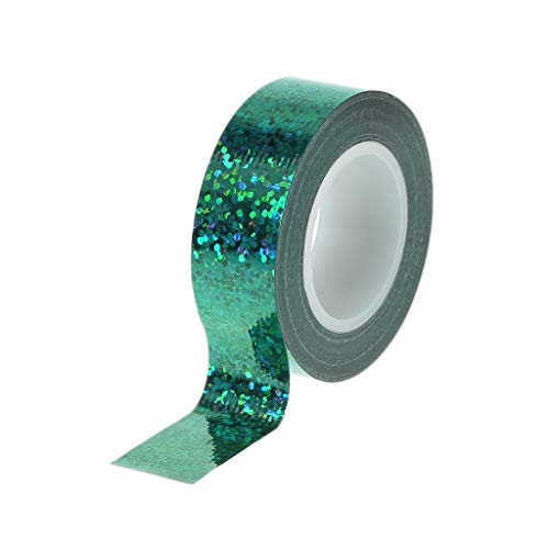 Oilmal Dekoratives Band, rhythmische Gymnastikdekoration Holographische prismatische Glitzerband Reifen Stick DIY Scrapbooking Tools Klebeband von Oilmal