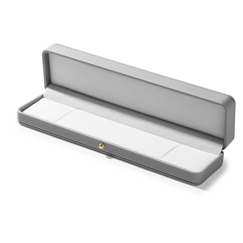 Oirlv Grau PU Leder Anhänger Box,Halsketten Box,Lange Kette Box,Verwendet für Geburtstag,Valentinstag,Jubiläum Geschenkbox,Einkaufszentrum Zähler Armband Display Oirlv Grau PU Leder Anhänger Box,Halsketten Box,Lange Kette Box,Verwendet für Geburtstag,Valentinstag,Jubiläum Geschenkbox,Einkaufszentrum Zähler Armband Display von Oirlv