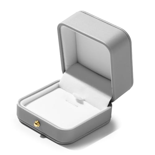 Oirlv Grau PU Leder Anhänger Box,Verwendet für Halsketten,Anhänger,Geburtstag,Valentinstag,Jubiläum Geschenkbox,Anhänger Schmuckdisplay Oirlv Grau PU Leder Anhänger Box,Verwendet für Halsketten,Anhänger,Geburtstag,Valentinstag,Jubiläum Geschenkbox,Anhänger Schmuckdisplay von Oirlv