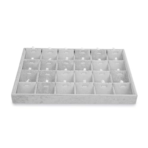 Oirlv Grau Samt Schmucktablett 24 Grid Liner Anhänger Ohrringe Organizer Tablett Schmucktablett,Schmuckaufbewahrung Oirlv Grau Samt Schmucktablett 24 Grid Liner Anhänger Ohrringe Organizer Tablett Schmucktablett,Schmuckaufbewahrung von Oirlv