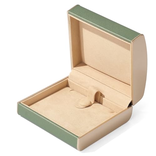 Oirlv Grün PU Leder-Armband Anhänger Box Aufbewahrungsbox Geburtstag zum Valentinstag Jubiläum,Einkaufszentrum Zähler Schmuckdisplay von Oirlv
