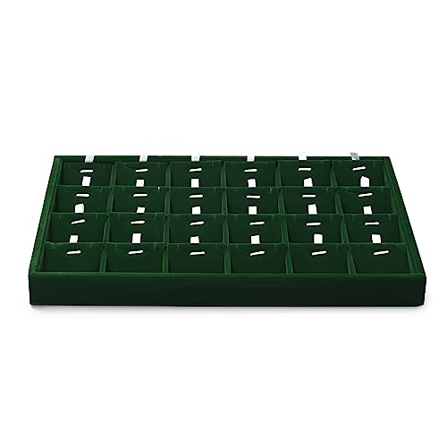 Oirlv Jahrgang Grün Samt 24 Gitter Anhänger Ohrring Schmuckaufbewahrung,Schmucktablett Organizerblett Display Aufbewahrungstablett Oirlv Jahrgang Grün Samt 24 Gitter Anhänger Ohrring Schmuckaufbewahrung,Schmucktablett Organizerblett Display Aufbewahrungstablett von Oirlv
