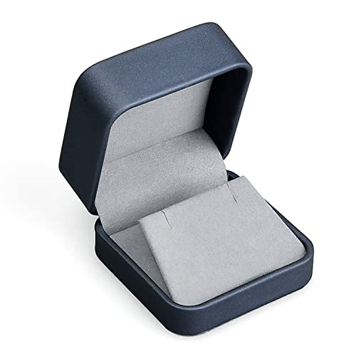 Oirlv PU Leder Dunkelblau Ohrringbox Schmuckschatulle Valentinstag Geburtstag Geschenkbox Ohrring Geschenkbox Schmuck Ohrring Display Stand von Oirlv