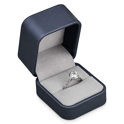 Oirlv PU Leder Dunkelblaue Ringbox Schmuckschatulle Valentinstag Hochzeits Vorschlag Geburtstag Geschenkbox Oirlv PU Leder Dunkelblaue Ringbox Schmuckschatulle Valentinstag Hochzeits Vorschlag Geburtstag Geschenkbox von Oirlv