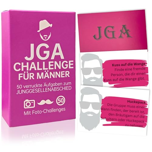 Oizemori Fotoaufgaben JGA, JGA Challenge für Männer - Lustige Aufgaben & Foto-Challenges - 50 Spielkarten + 1 Anleitung, Fotoaufgaben JGA Männer, Partyspiel Junggesellenabschied für Team Groom Oizemori Fotoaufgaben JGA, JGA Challenge für Männer - Lustige Aufgaben & Foto-Challenges - 50 Spielkarten + 1 Anleitung, Fotoaufgaben JGA Männer, Partyspiel Junggesellenabschied für Team Groom von Oizemori