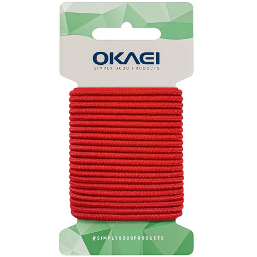 OKAEI Gummikordel 2mm x 10m - Hochwertiges Gummiseil in Rot, Flexibles Gummiband/Hutgummi/Rundgummi - Ideal für DIY Projekte und Handwerk OKAEI Gummikordel 2mm x 10m - Hochwertiges Gummiseil in Rot, Flexibles Gummiband/Hutgummi/Rundgummi - Ideal für DIY Projekte und Handwerk von Okaei