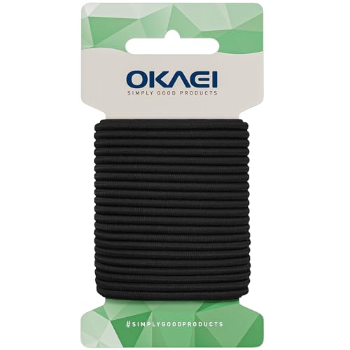 OKAEI Gummikordel 2mm x 10m - Hochwertiges Gummiseil in Schwarz, Flexibles Gummiband/Hutgummi/Rundgummi - Ideal für DIY Projekte und Handwerk OKAEI Gummikordel 2mm x 10m - Hochwertiges Gummiseil in Schwarz, Flexibles Gummiband/Hutgummi/Rundgummi - Ideal für DIY Projekte und Handwerk von Okaei