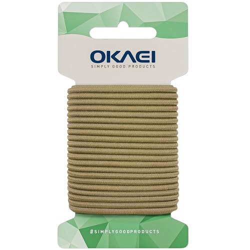 OKAEI Gummikordel 4mm x 10m - Hochwertiges Gummiseil in Gold, Flexibles Gummiband/Hutgummi/Rundgummi - Ideal für DIY Projekte und Handwerk OKAEI Gummikordel 4mm x 10m - Hochwertiges Gummiseil in Gold, Flexibles Gummiband/Hutgummi/Rundgummi - Ideal für DIY Projekte und Handwerk von Okaei