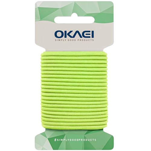 Okaei Gummikordel 3mm x 10m - Hochwertiges Gummiseil in Neon Gelb, Flexibles Gummiband/Hutgummi/Rundgummi - Ideal für DIY Projekte und Handwerk Okaei Gummikordel 3mm x 10m - Hochwertiges Gummiseil in Neon Gelb, Flexibles Gummiband/Hutgummi/Rundgummi - Ideal für DIY Projekte und Handwerk von Okaei