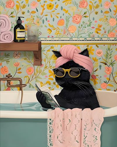 OkarinaArt Malen nach Zahlen Erwachsene Schwarze Katze Paint by Numbers, DIY Acrylfarben Malset mit Pinseln, Ölgemälde auf Leinwand zum Selbermalen ohne Rahmen, 40 x 50 cm OkarinaArt Malen nach Zahlen Erwachsene Schwarze Katze Paint by Numbers, DIY Acrylfarben Malset mit Pinseln, Ölgemälde auf Leinwand zum Selbermalen ohne Rahmen, 40 x 50 cm von OkarinaArt