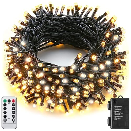 Okaywork Lichterkette - Lichterkette Batterie 10M Lichterkette außen warmweiß 100 LED Warmweiß, 8 Modi Wasserdichte LED Dekoration für Innen Außen, Garten, Hochzeit, Party, Weihnachtsbaum. Okaywork Lichterkette - Lichterkette Batterie 10M Lichterkette außen warmweiß 100 LED Warmweiß, 8 Modi Wasserdichte LED Dekoration für Innen Außen, Garten, Hochzeit, Party, Weihnachtsbaum. von Okaywork