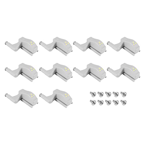 Okeeyseda 10Pcs Schrank Schrank Kleiderschrank LED Scharnier Licht intelligenter Sensor Lampe warmweiss von Okeeyseda