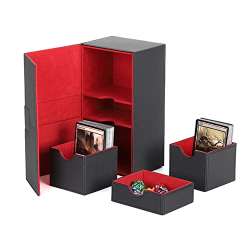 Okeeyseda Multifunktions-Etui, Kartenbox, Kartenschutz, Kartendeck-Boxen für Mehr Als 200 Karten, Organizer-Etui, Schwarz und Rot Okeeyseda Multifunktions-Etui, Kartenbox, Kartenschutz, Kartendeck-Boxen für Mehr Als 200 Karten, Organizer-Etui, Schwarz und Rot von Okeeyseda
