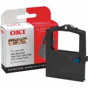 OKI Farbband 09002309, für ML-380/385 / 390/391 / 3390/3391, Nylon schwarz von Oki