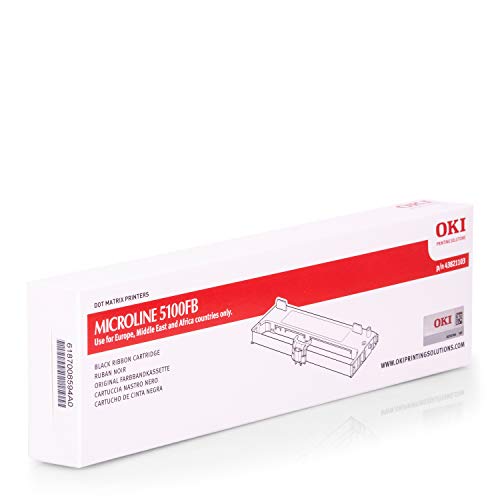 Original OKI 43821103/5100, für Microline 5100 FB eco Premium Nylonband, Schwarz von Oki